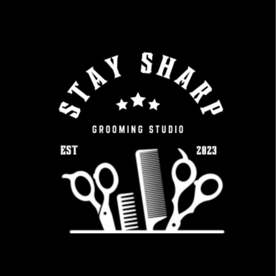 Stay Sharp Grooming Studio logo, established 2023